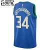 Barn Milwaukee Bucks Tröja Giannis Antetokounmpo Nike 2023-24 City Edition Kunglig Swingman